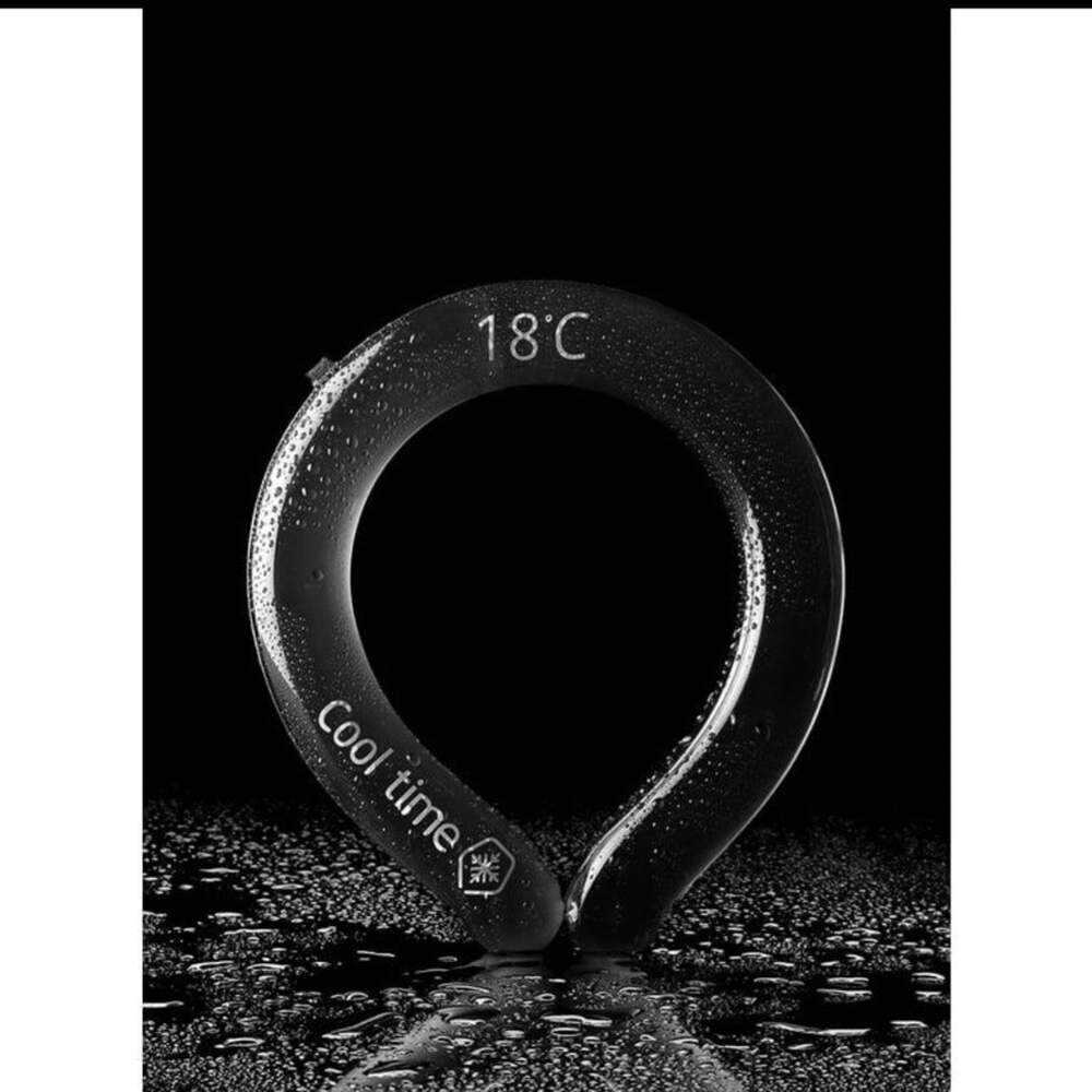 COOL TIME FLEX 18°C Reusable Cooling Neck Ring – Black – Made in Korea – NEW